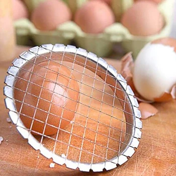נירוסטה ביצה מבצעה לחתוך ביצה מכשיר חיתוך רשת ירקות, סלט תפוחי אדמה המסוק פטריות כלים המסוק עבור מטבח