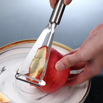 משולש צורה נירוסטה פירות סכין חיתוך הירקות בסכין מבצעה Antislip חריטה סכיני מטבח אביזרים