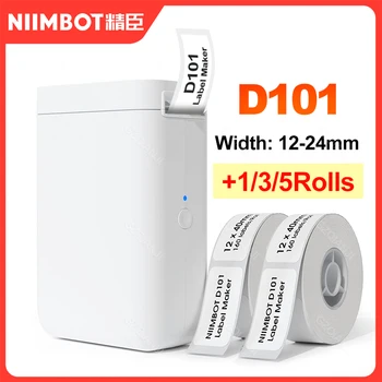 Niimbot D101 תרמי תווית מדבקה למדפסת Inkless נייד בכיס ברקוד Maker Labeller ניידים להשתמש מכונת D11 D110 בנוסף 24mm