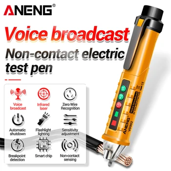 ANENG VD902 מתח AC גלאי קול שידור בודק מתח עט AC12V-1000V LED חשמלי בודק עט חשמלי, כלי בדיקת