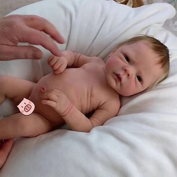 18 אינץ רך ויניל מציאותי בובות התינוק נולד מחדש מלאך הפעוט גוף מלא סיליקון תינוק בבה מחדש עבור בנים בנות מוכן במלאי